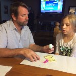 Coloring eggs with Dad
